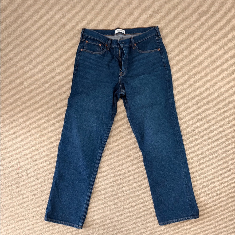 Abercrombie & Fitch Dark Blue Straight Jeans